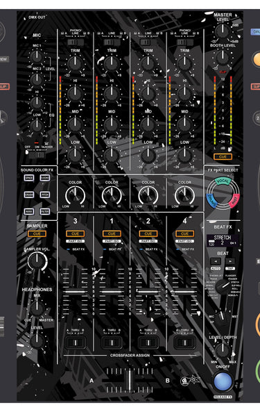 Pioneer DJ DDJ FLX10 MIXER Skin Ridge Black